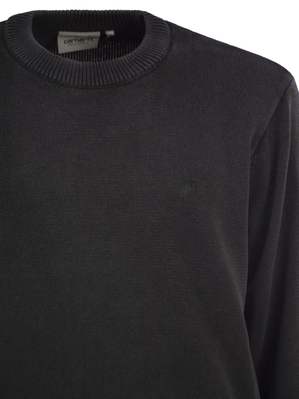 Carhartt WIP Kori trui met geborduurd logo en ronde hals Grijs
