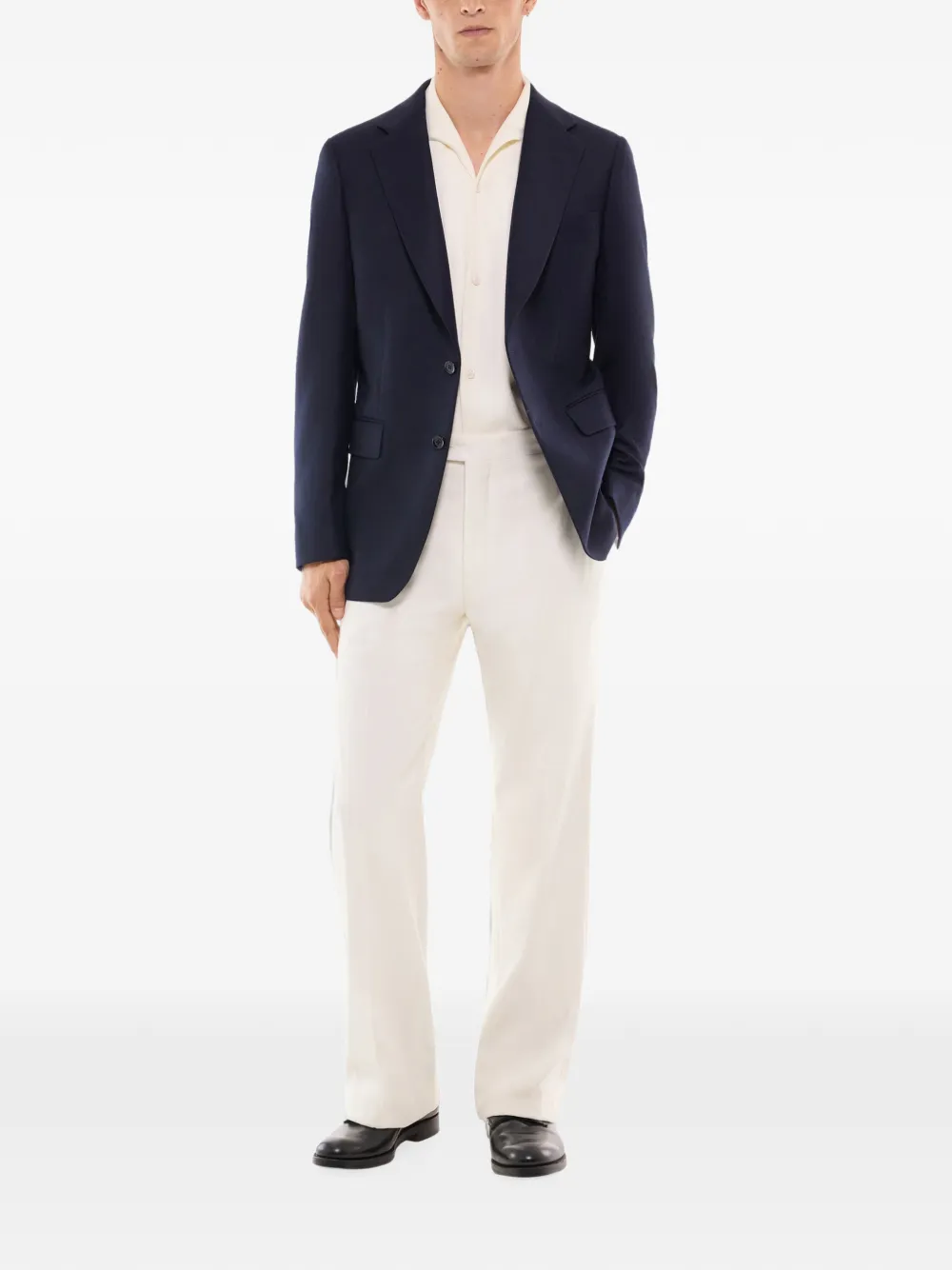 FURSAC Blazer van scheerwol Blauw