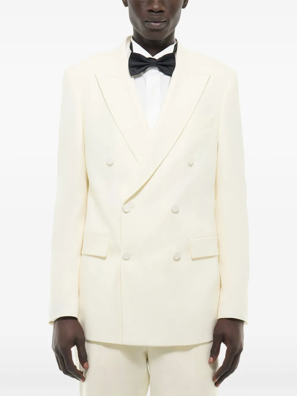 FURSAC Blazer met dubbele rij knopen van scheerwol Beige