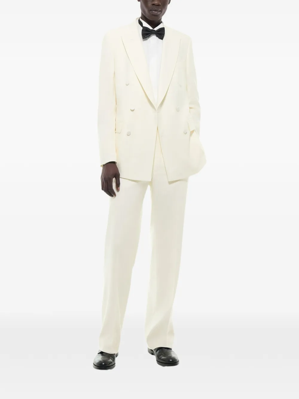 FURSAC Blazer met dubbele rij knopen van scheerwol Beige