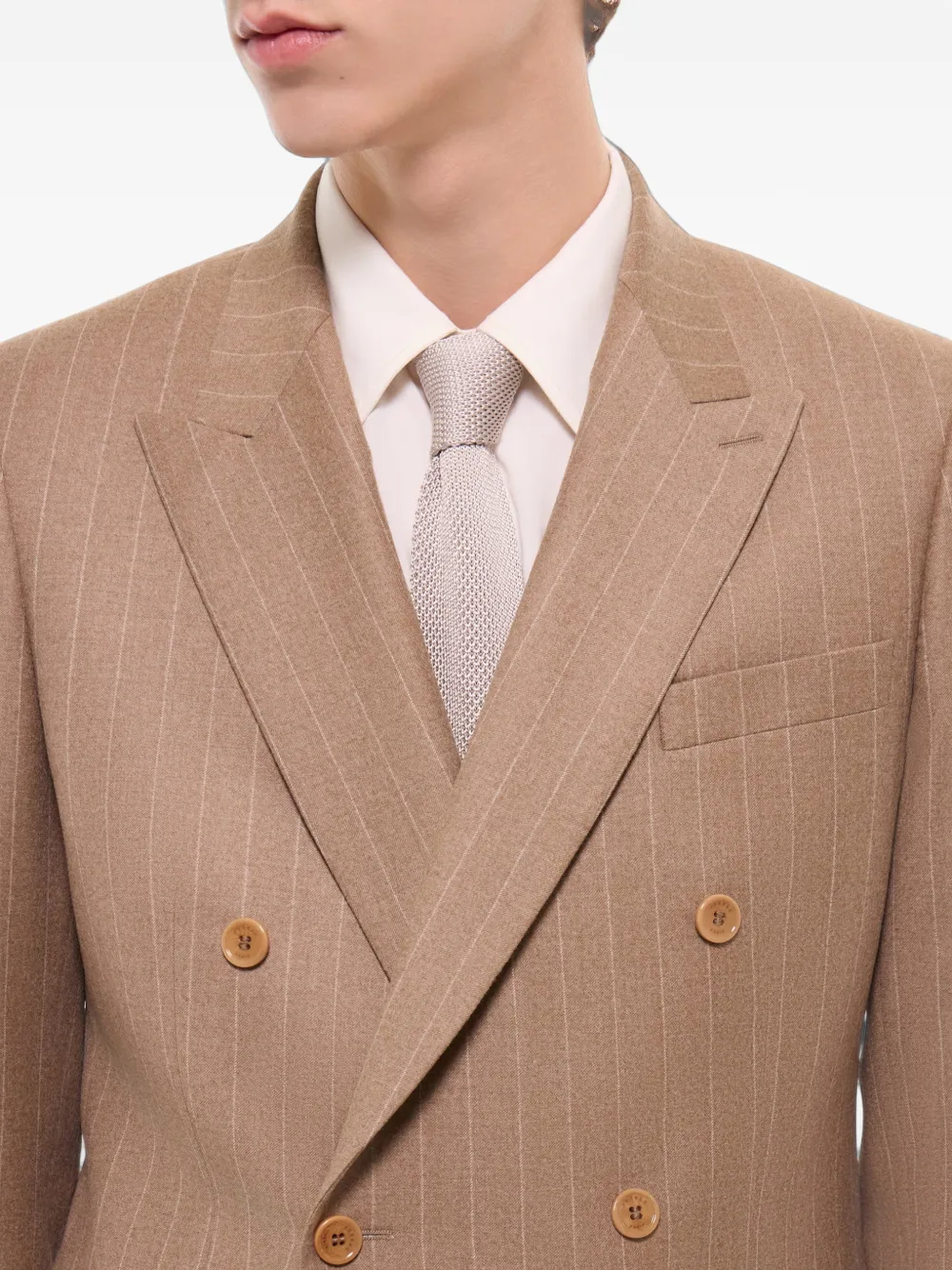 FURSAC Gestreepte blazer Bruin