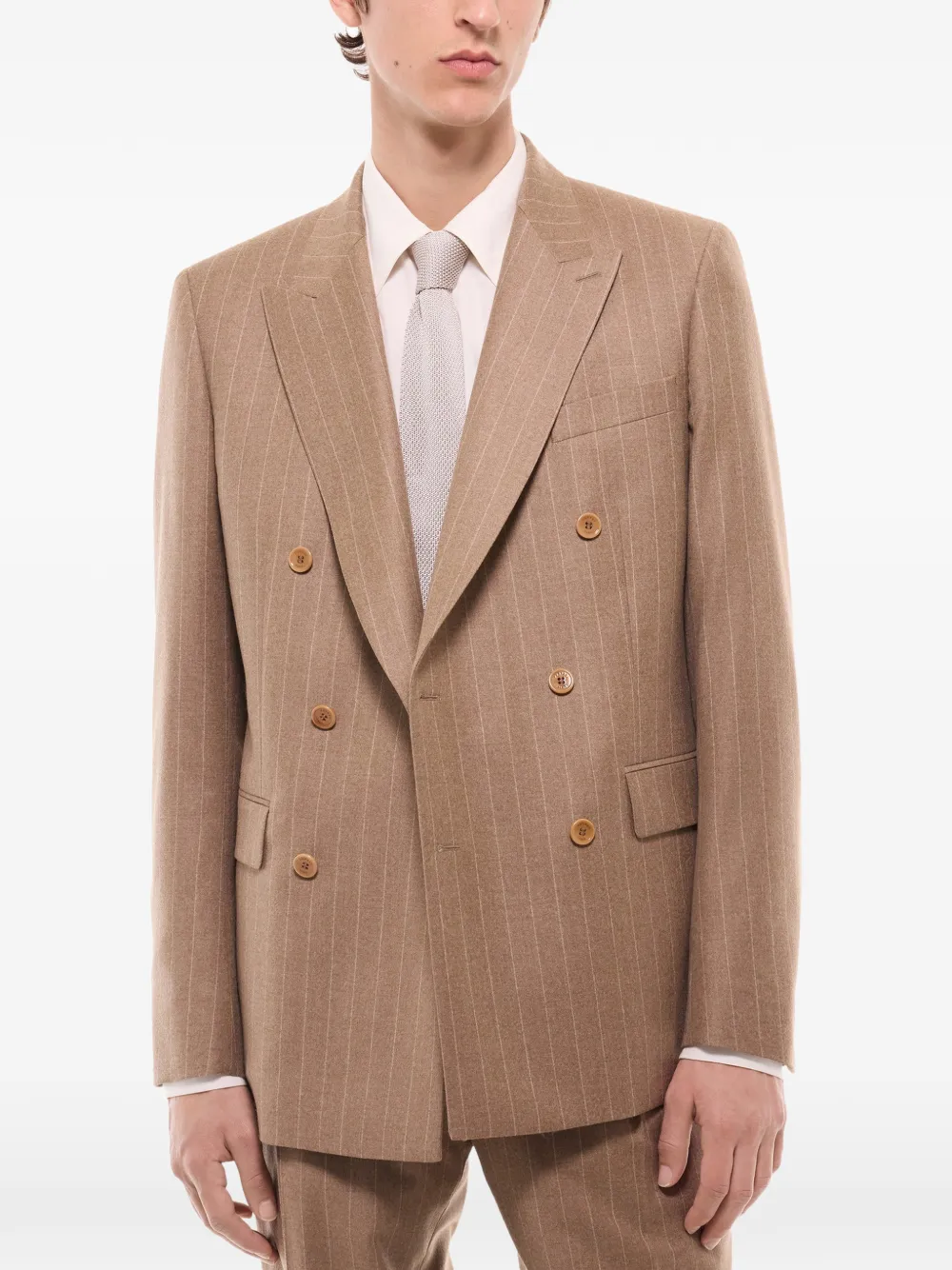 FURSAC Gestreepte blazer Bruin