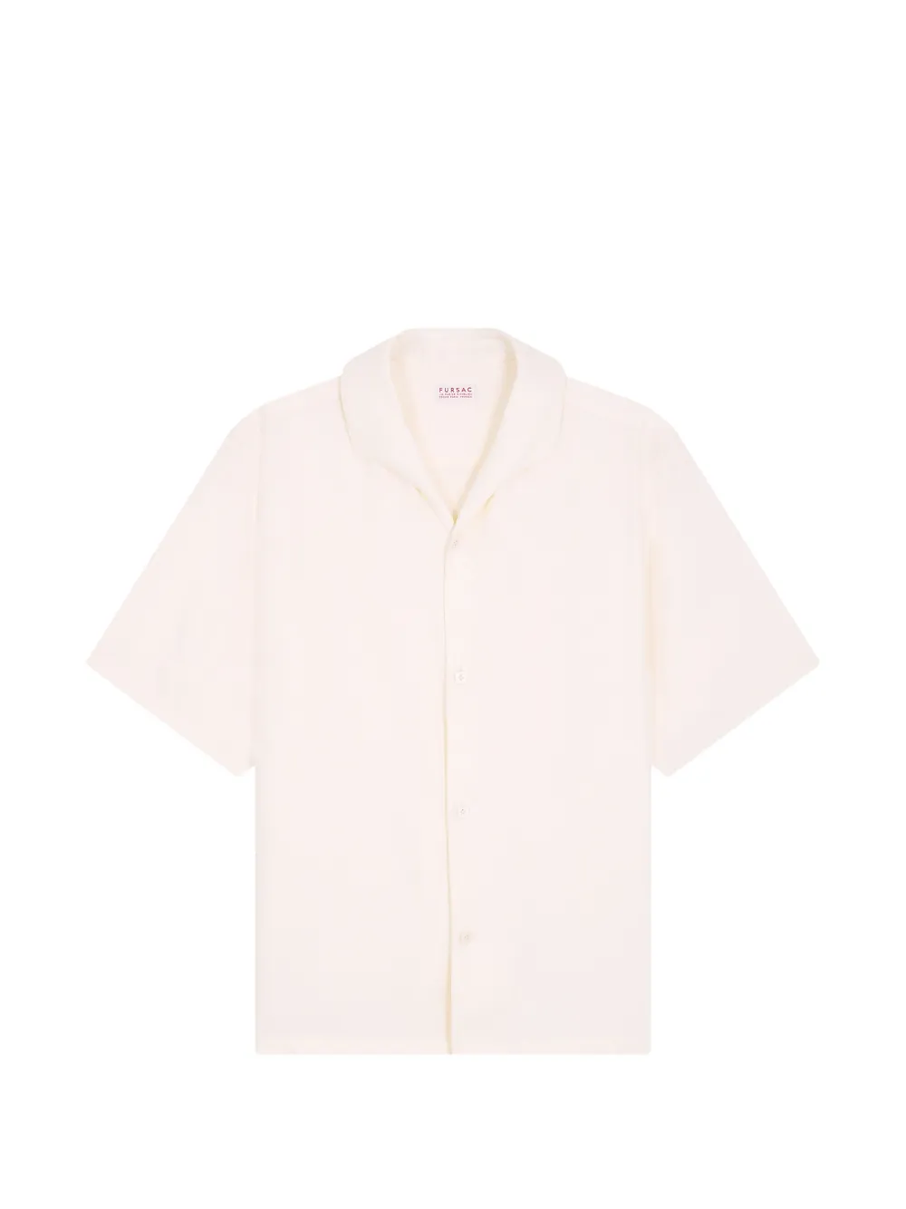 FURSAC camp-collar short-sleeve shirt - Nude