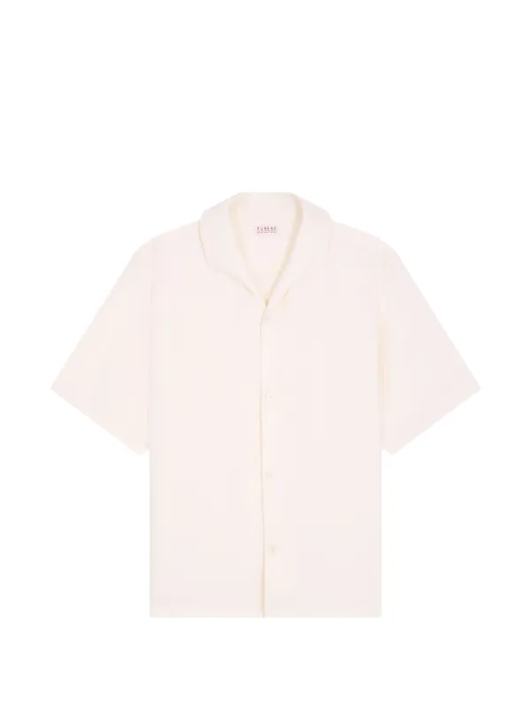 FURSAC Camp-collar Short-sleeve Shirt in Neutrals