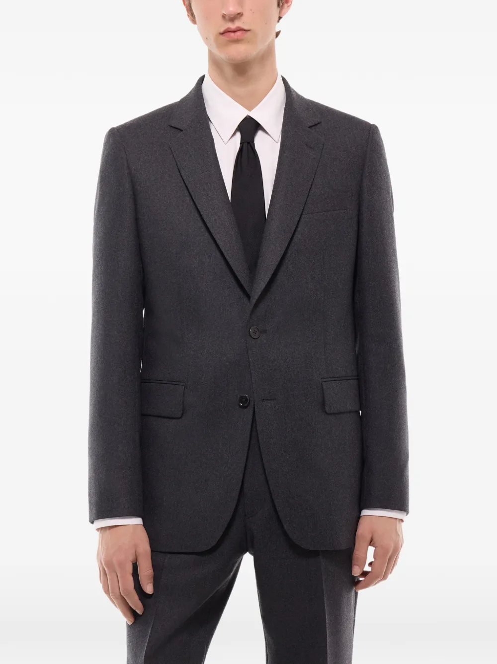 FURSAC Blazer met enkele rij knopen en gekerfde revers Grijs