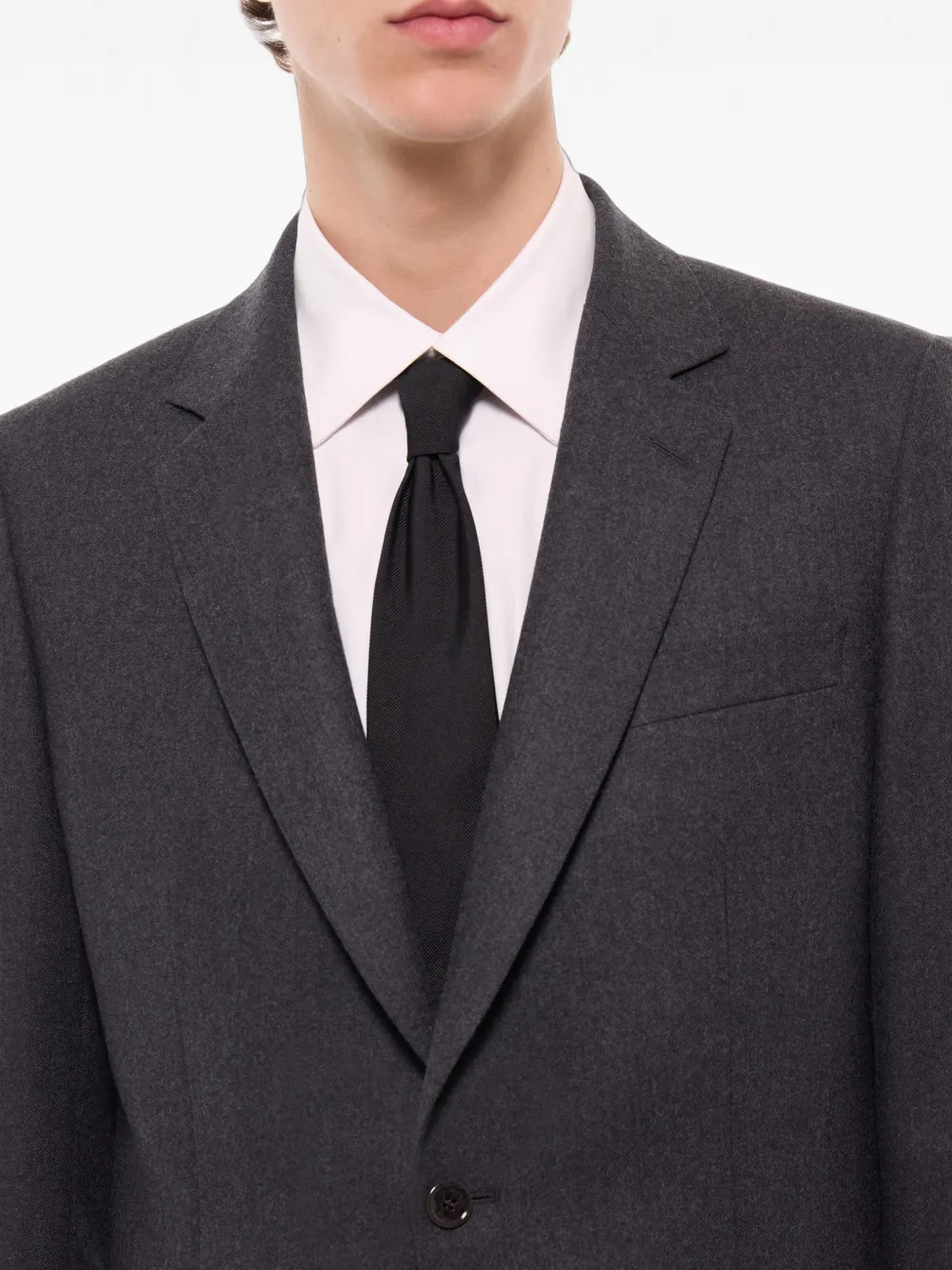FURSAC Blazer met enkele rij knopen en gekerfde revers Grijs