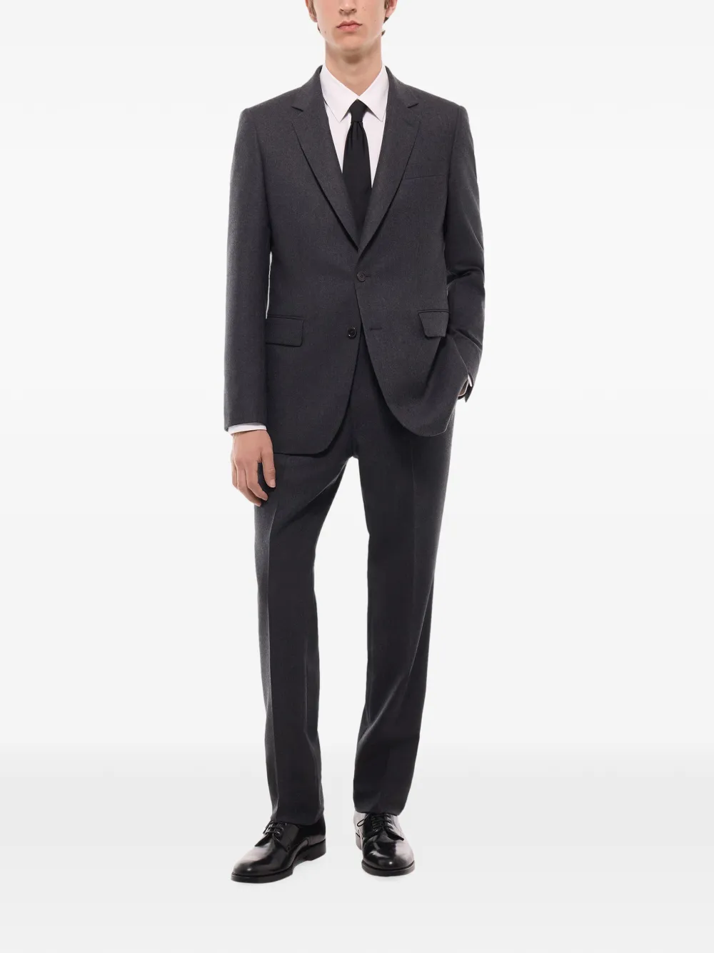 FURSAC Blazer met enkele rij knopen en gekerfde revers Grijs