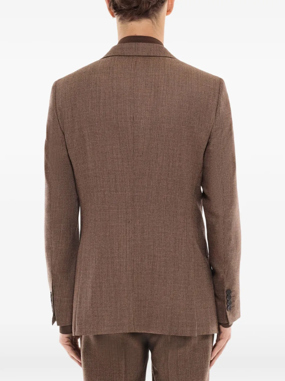 FURSAC Blazer met pied-de-poule print Bruin