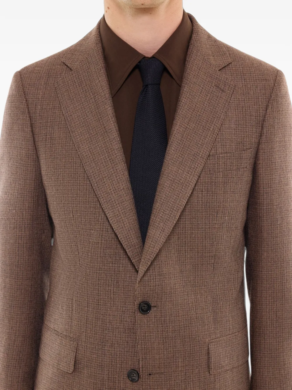 FURSAC Blazer met pied-de-poule print Bruin