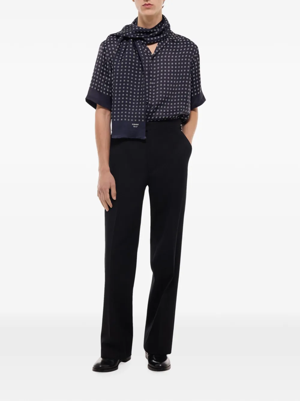 FURSAC Overhemd met geometrische print Blauw