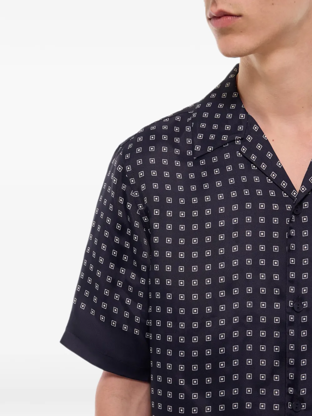 FURSAC Overhemd met geometrische print Blauw