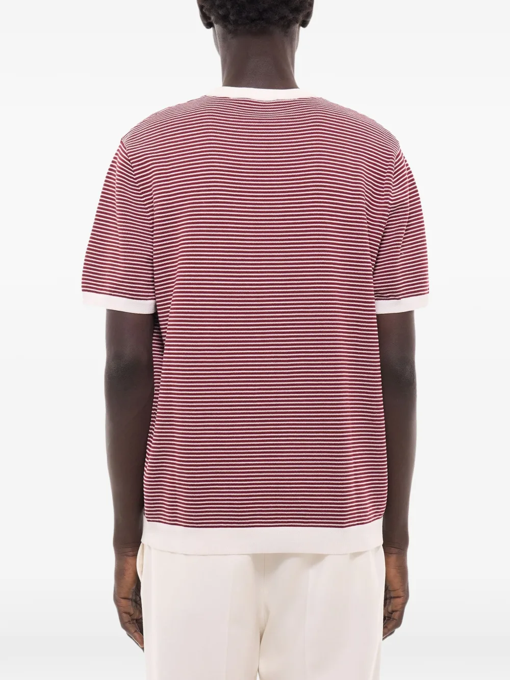 FURSAC Gestreept katoenen T-shirt Rood