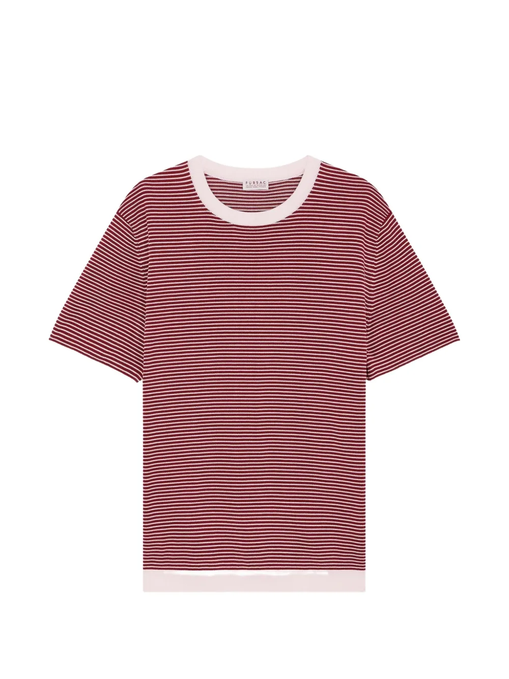 FURSAC striped-pattern cotton T-shirt - Rosso