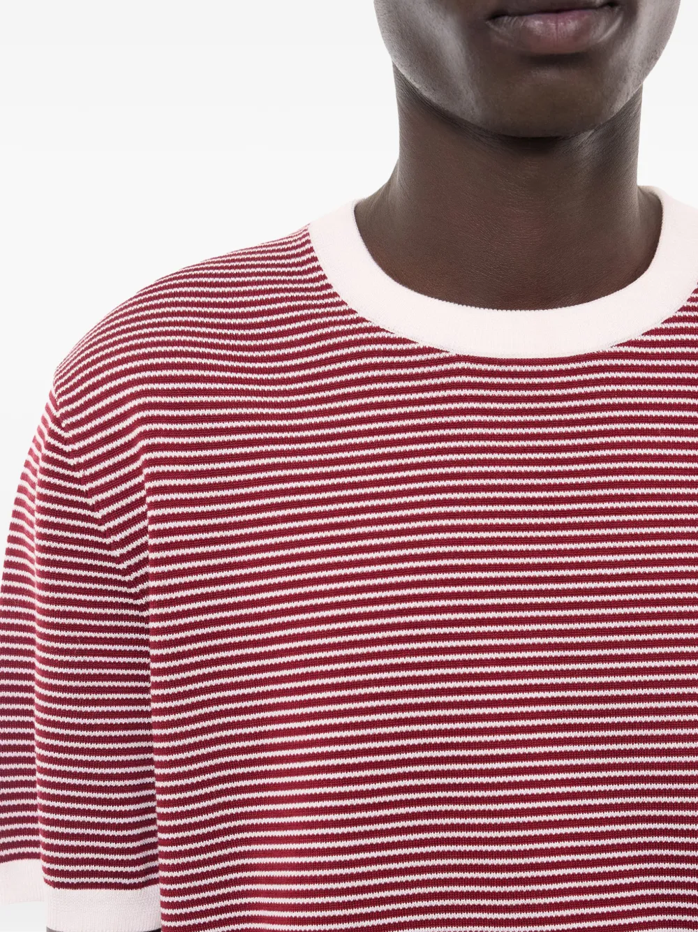 FURSAC Gestreept katoenen T-shirt Rood