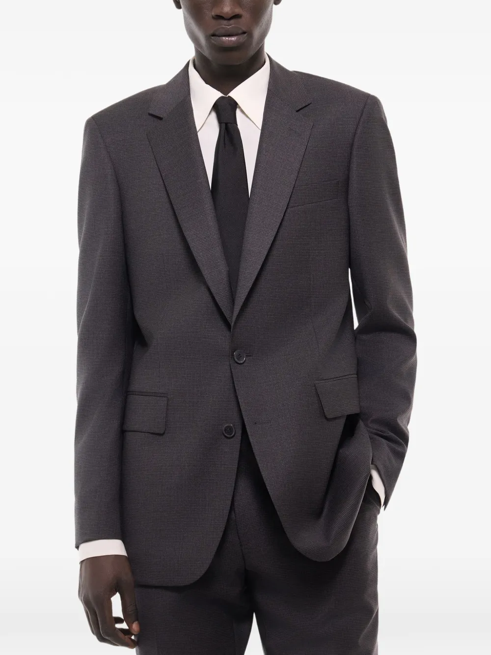 FURSAC Geruite wollen blazer Grijs