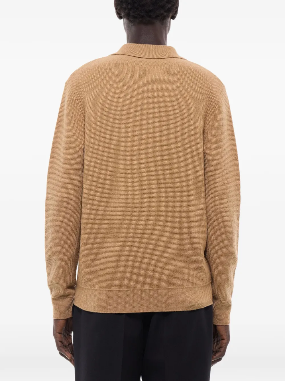 FURSAC waffle-knit wool polo shirt Beige