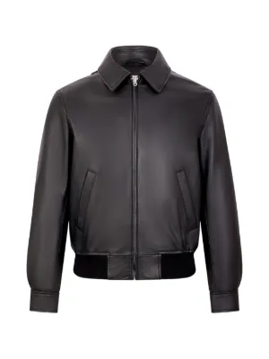 MM6 Maison Margiela レザーパネル ボンバージャケット | ブラウン