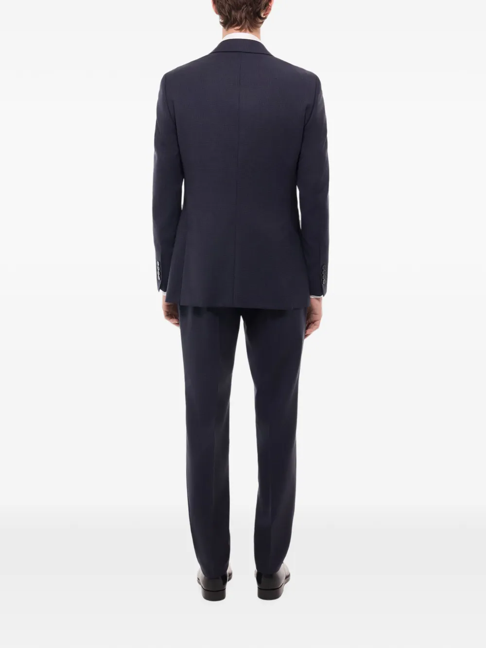 FURSAC Geruite wollen blazer Blauw