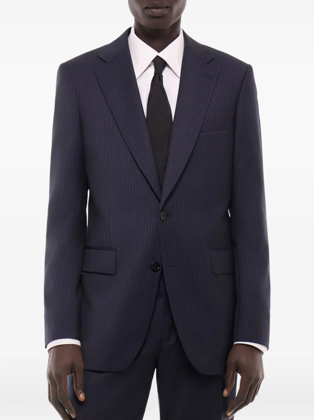 FURSAC striped wool suit jacket Blauw