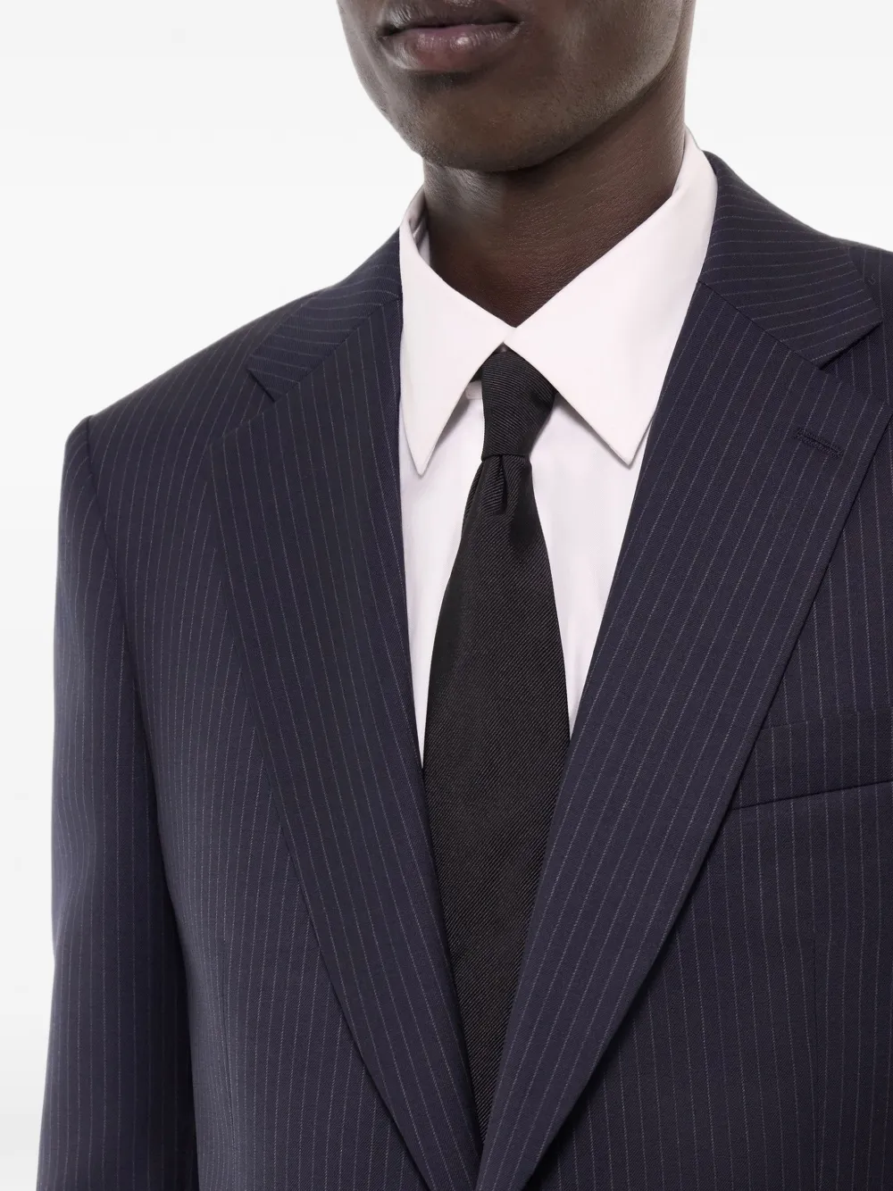 FURSAC striped wool suit jacket Blauw