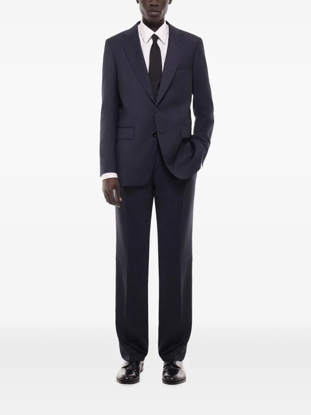 FURSAC striped wool suit jacket Blauw