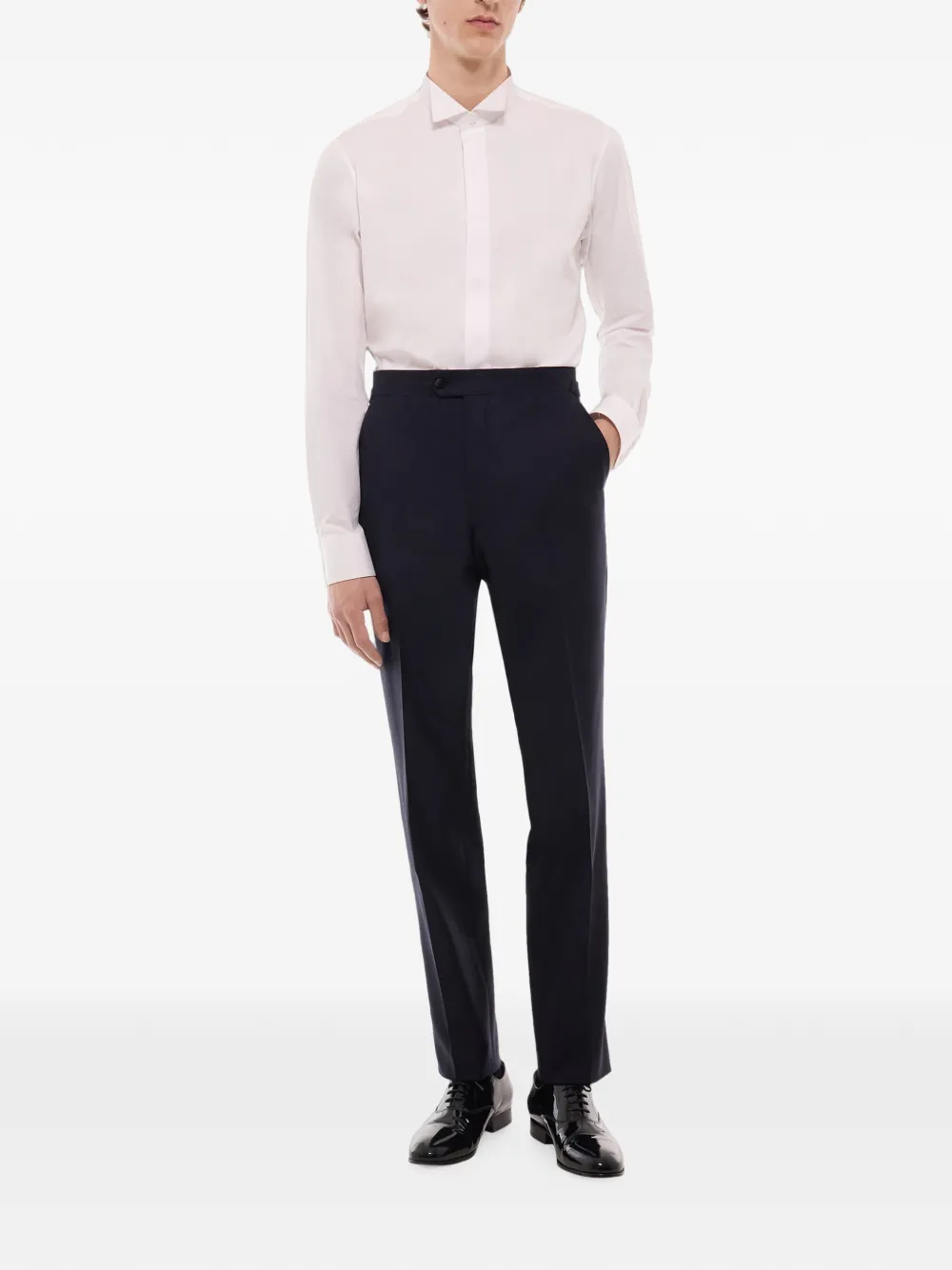 FURSAC Smoking pantalon van scheerwol Blauw