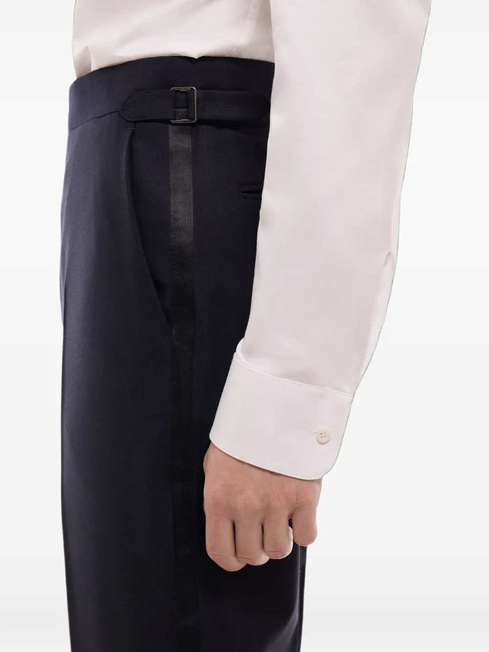 FURSAC Smoking pantalon van scheerwol Blauw