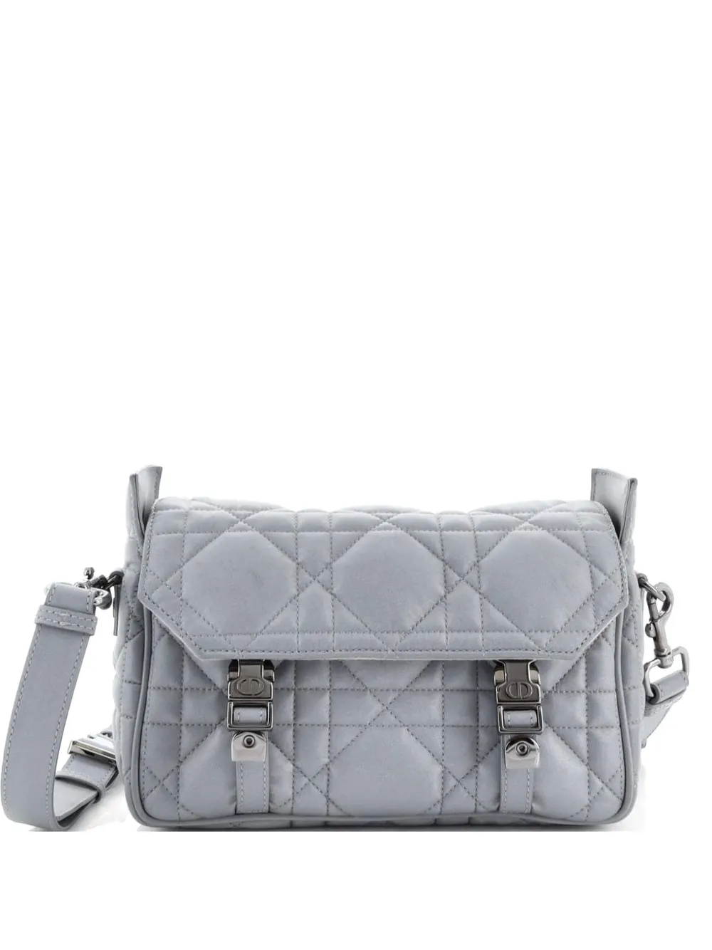 Christian Dior Pre-Owned Diorcamp Messenger Bag Padded Macrocannage Quilt Calfskin Small crossbody bag - Grigio