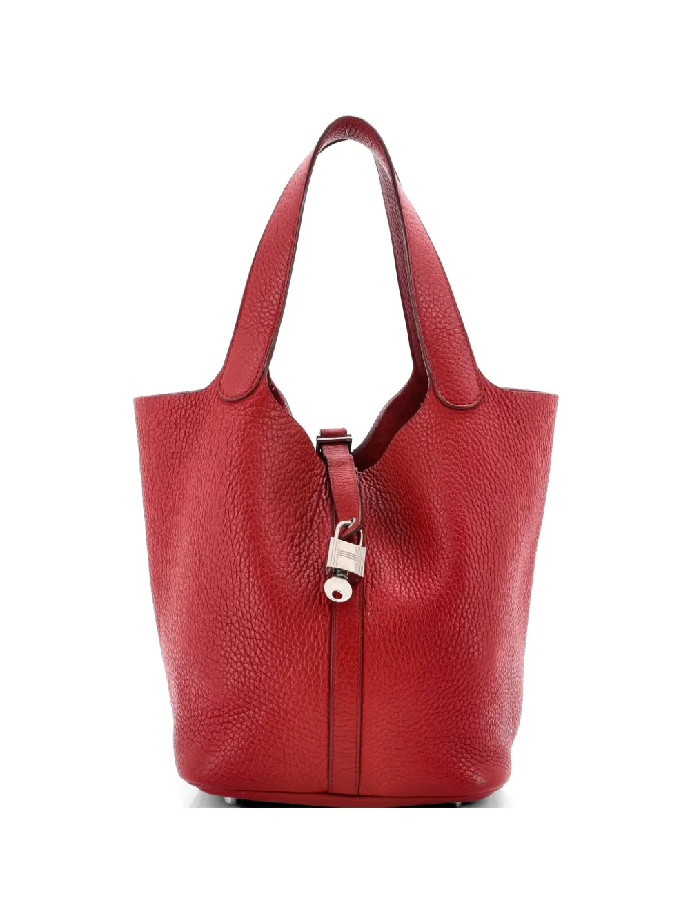 Hermès Pre-Owned Picotin Lock Bag Clemence MM bucket bag - Rosso
