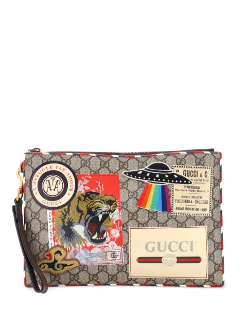 Gucci Pre-Owned bolsa de mano Courrier Pouch GG de lona revestida con aplique
