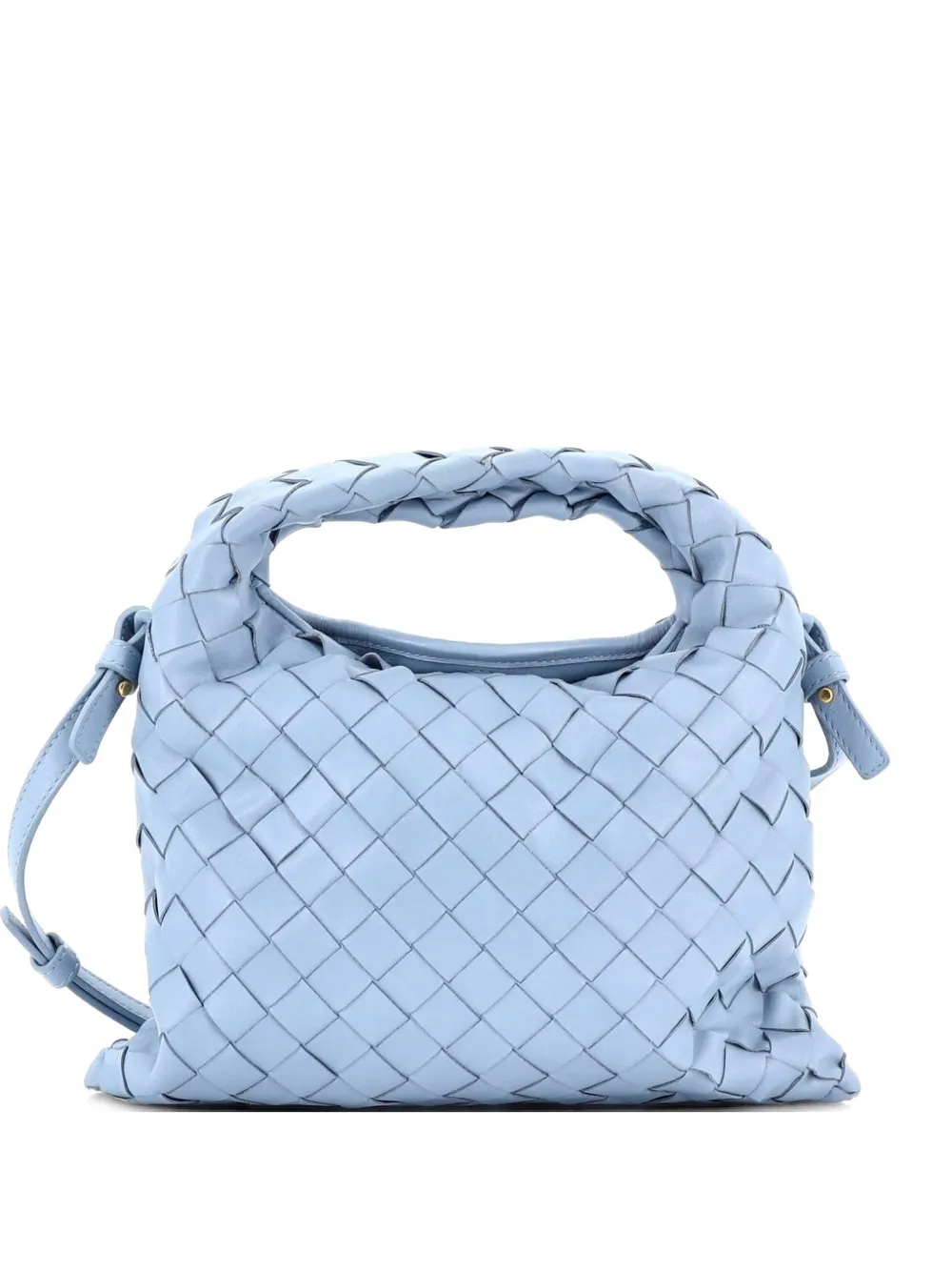 Bottega Veneta Pre-Owned Hop Top Handle Bag Intrecciato Nappa Mini satchel - Blu