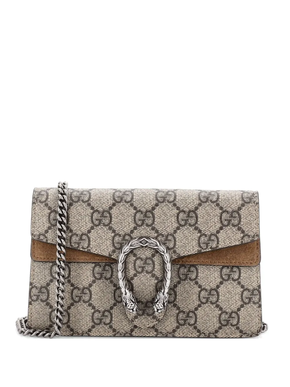 Gucci Pre-Owned Dionysus Bag GG Coated Canvas Super Mini crossbody bag - Marrone