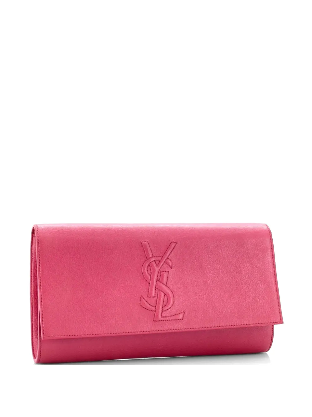 Saint Laurent Pre-Owned Belle de Jour Leather Large clutch bag - Pink