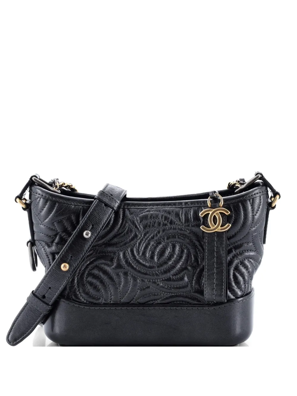 CHANEL Pre-Owned Gabrielle CC Stitched Calfskin Small hobo bag - Grey