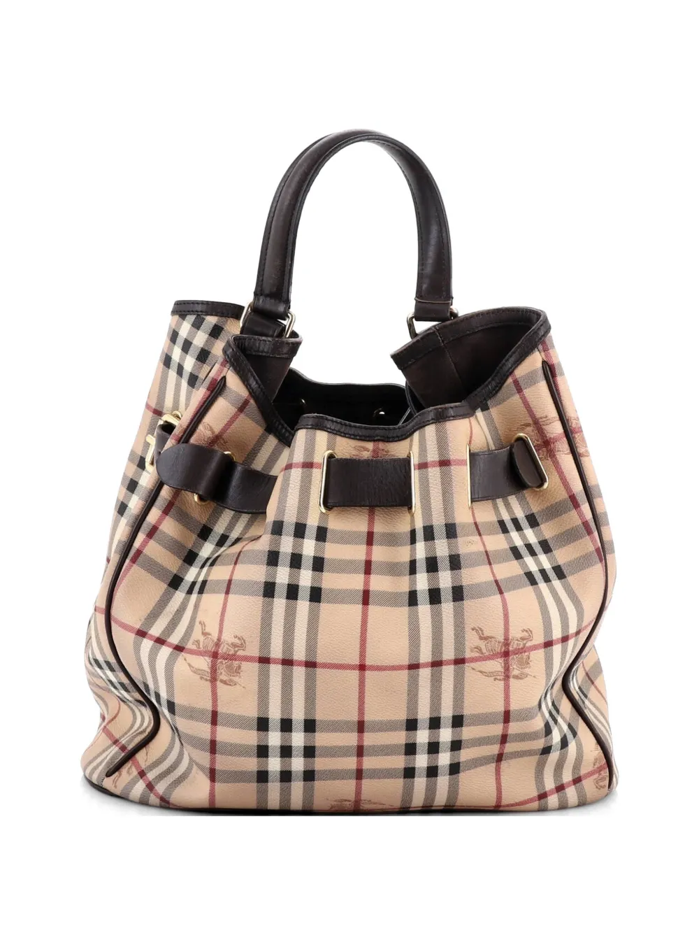Burberry Pre-Owned Walden Haymarket Coated Canvas Medium hobo bag - Brown