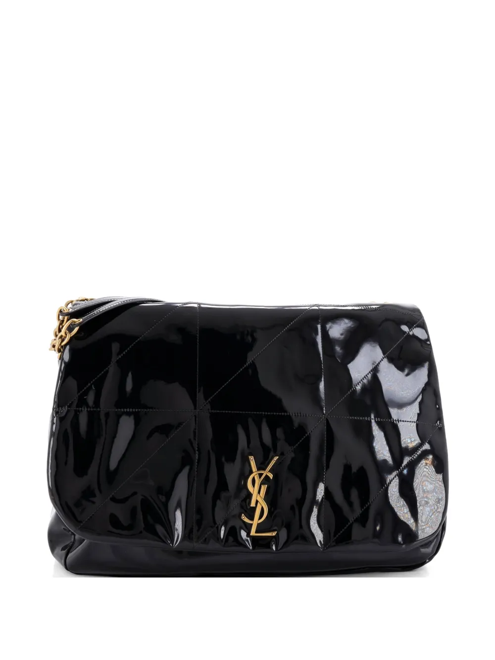 Saint Laurent Pre-Owned Jamie 4.3 Quilted Patent Large shoulder bag - Black