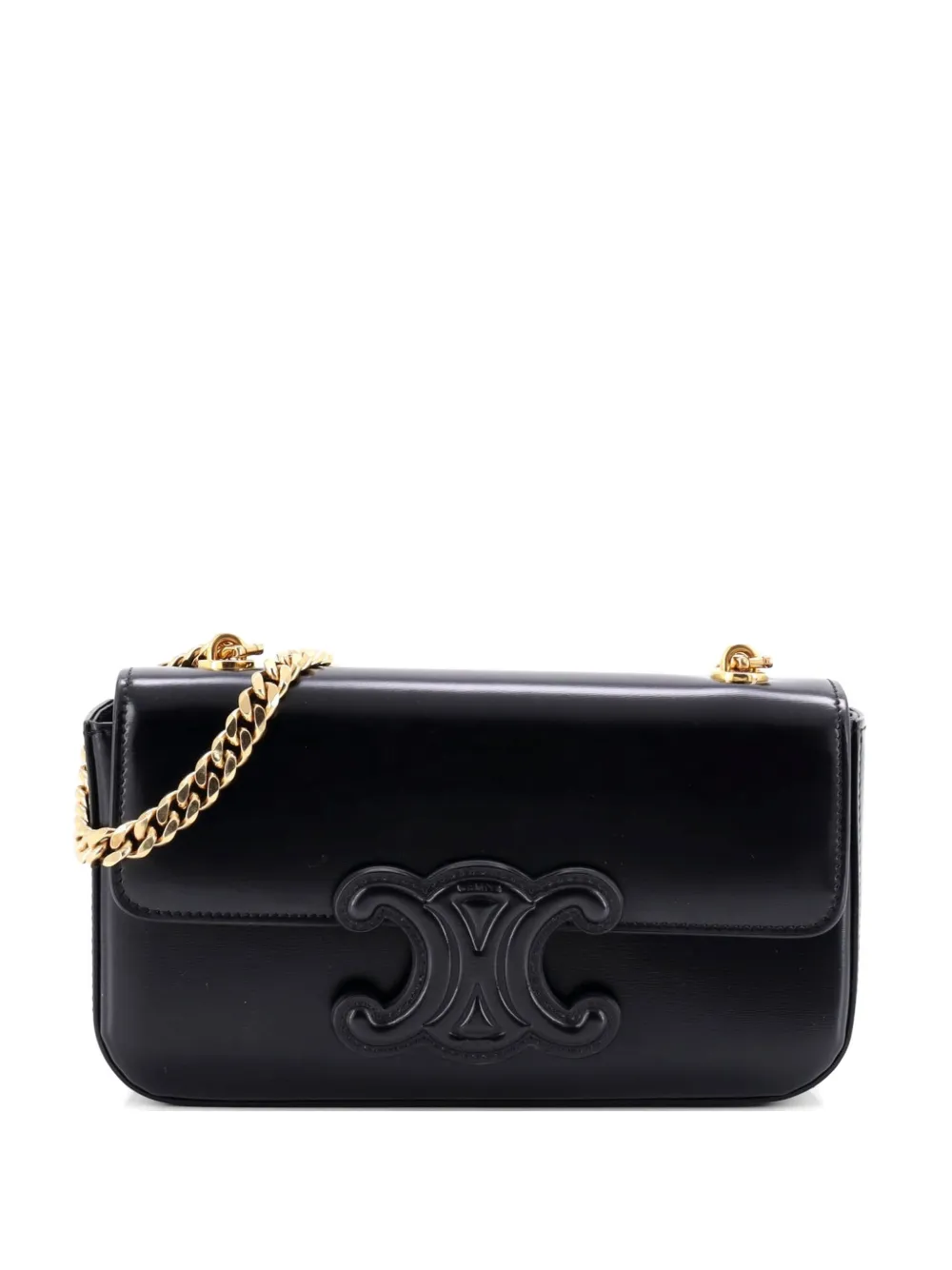Celine Pre-Owned Triomphe Chain Leather Small shoulder bag - Nero