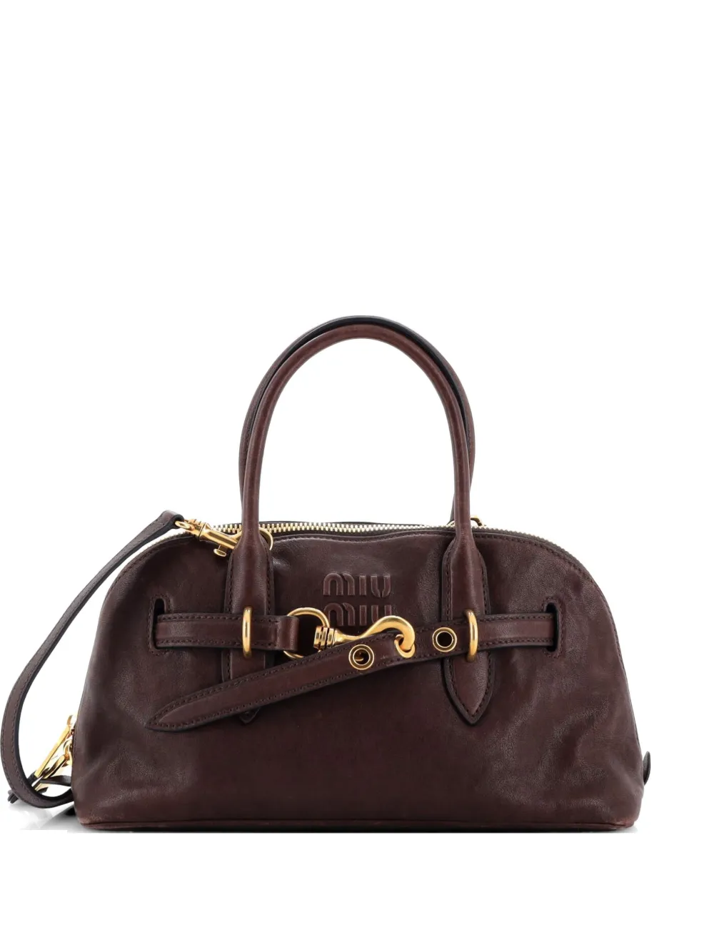 Miu Miu Pre-Owned Borsa a tracolla Aventure in pelle - Marrone