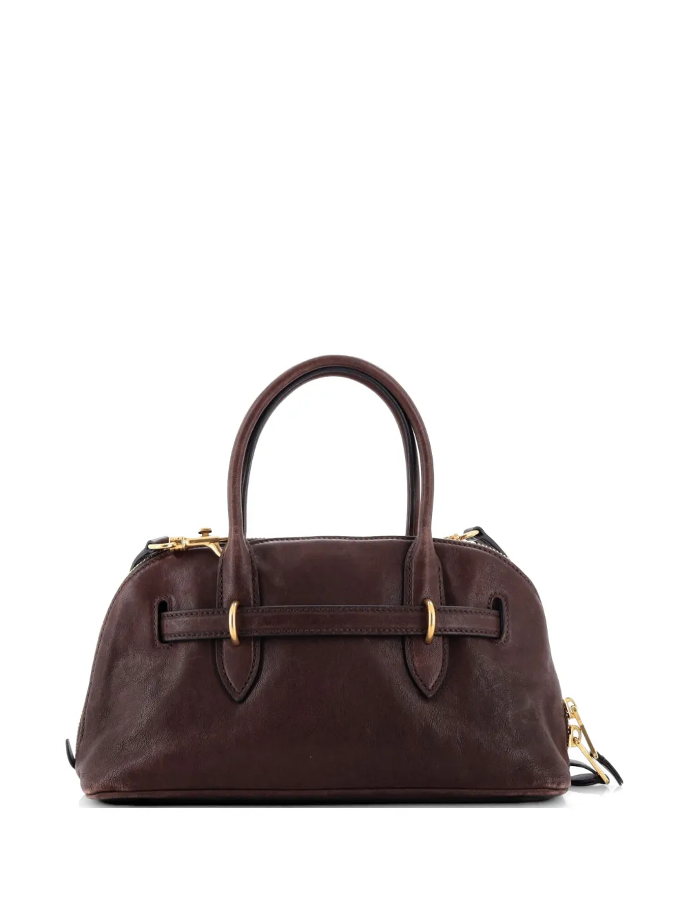  Miu Miu Pre-owned Bolso Satchel Aventure De Piel Con Asa En La Parte Superior - Marrón 