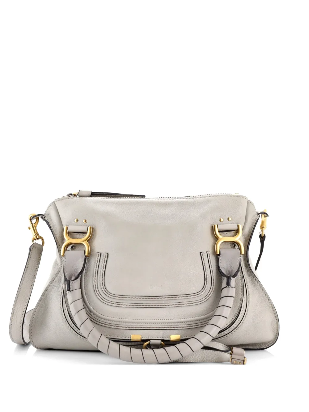 Chloé Pre-Owned Marcie Leather Medium satchel - Grigio