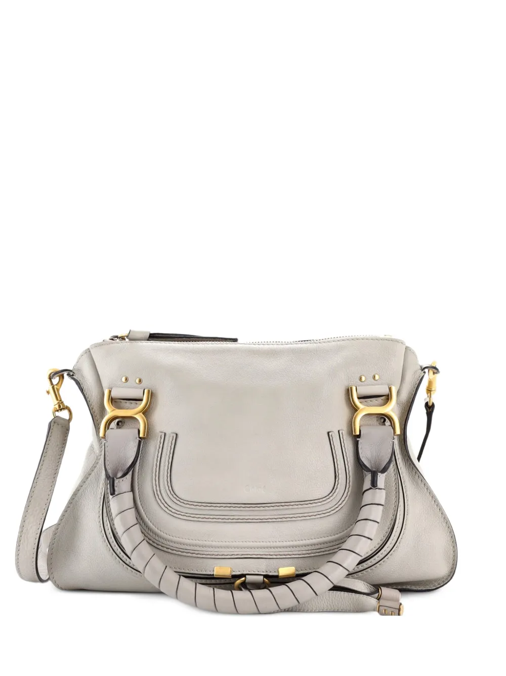 Chloé Pre-Owned Marcie Leather Medium satchel - Grigio
