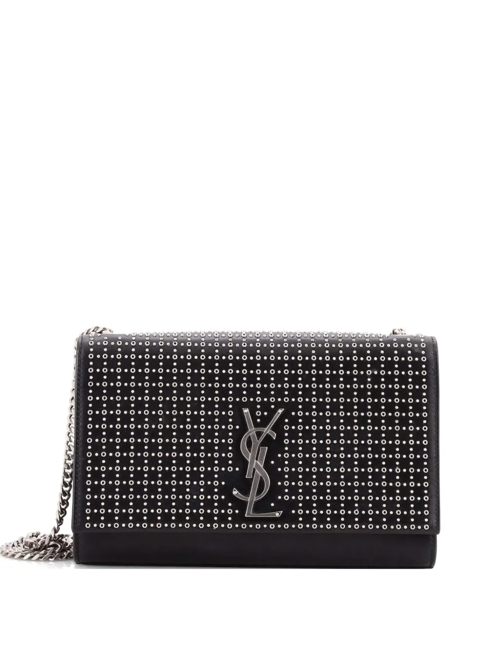 Saint Laurent Pre-Owned Classic Monogram Studded Leather Medium crossbody bag - Black