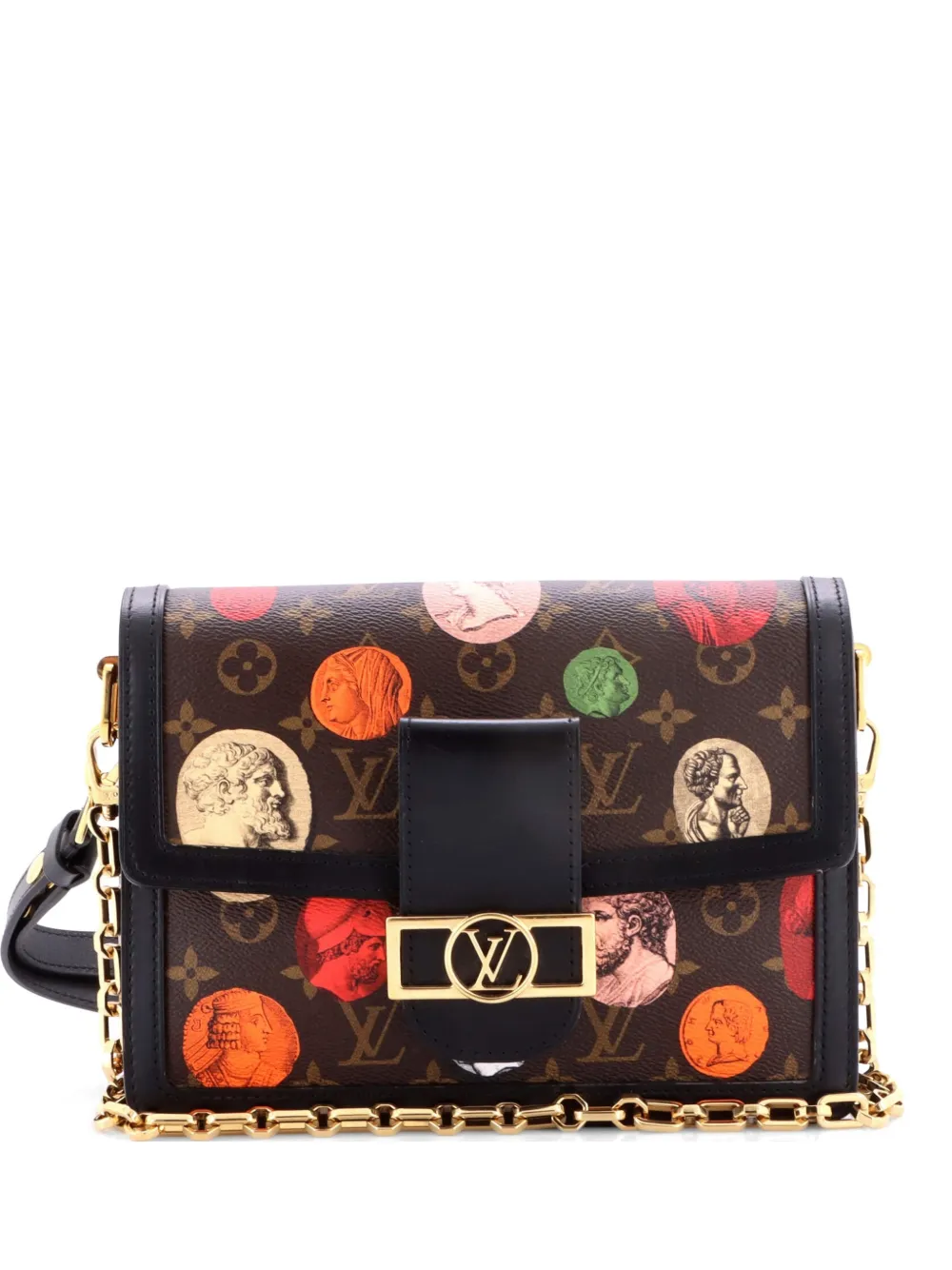 Louis Vuitton Pre-Owned Dauphine Limited Edition Fornasetti Cameo Monogram Canvas MM shoulder bag - Marrone