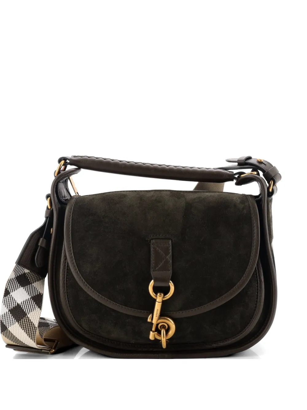 Burberry Pre-Owned B Clip Messenger Bag Suede Small crossbody bag - Verde