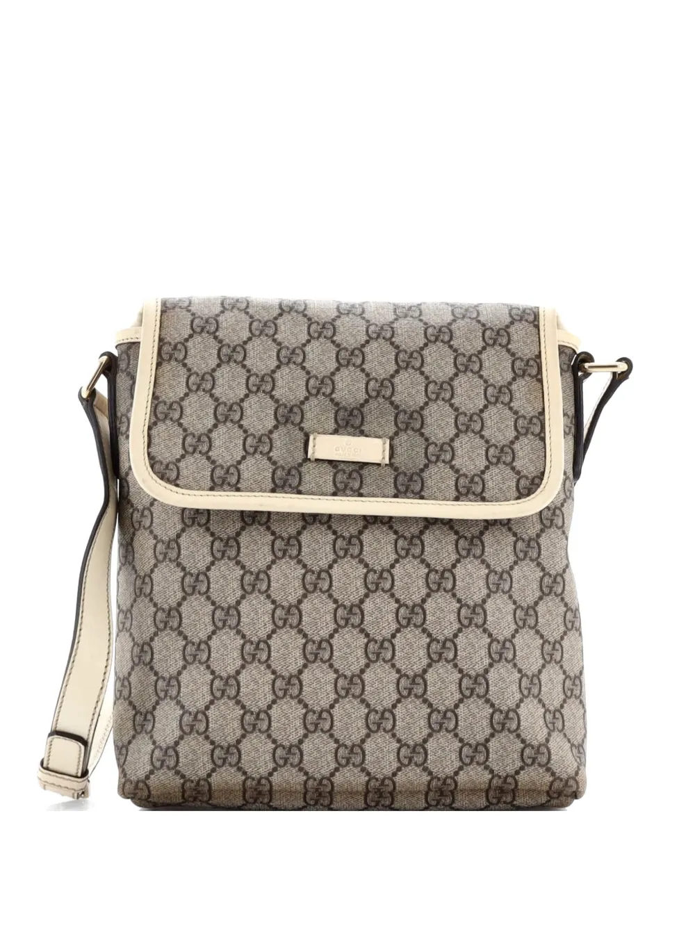 Gucci Pre-Owned Flap Messenger GG Coated Canvas Small crossbody bag - Marrone