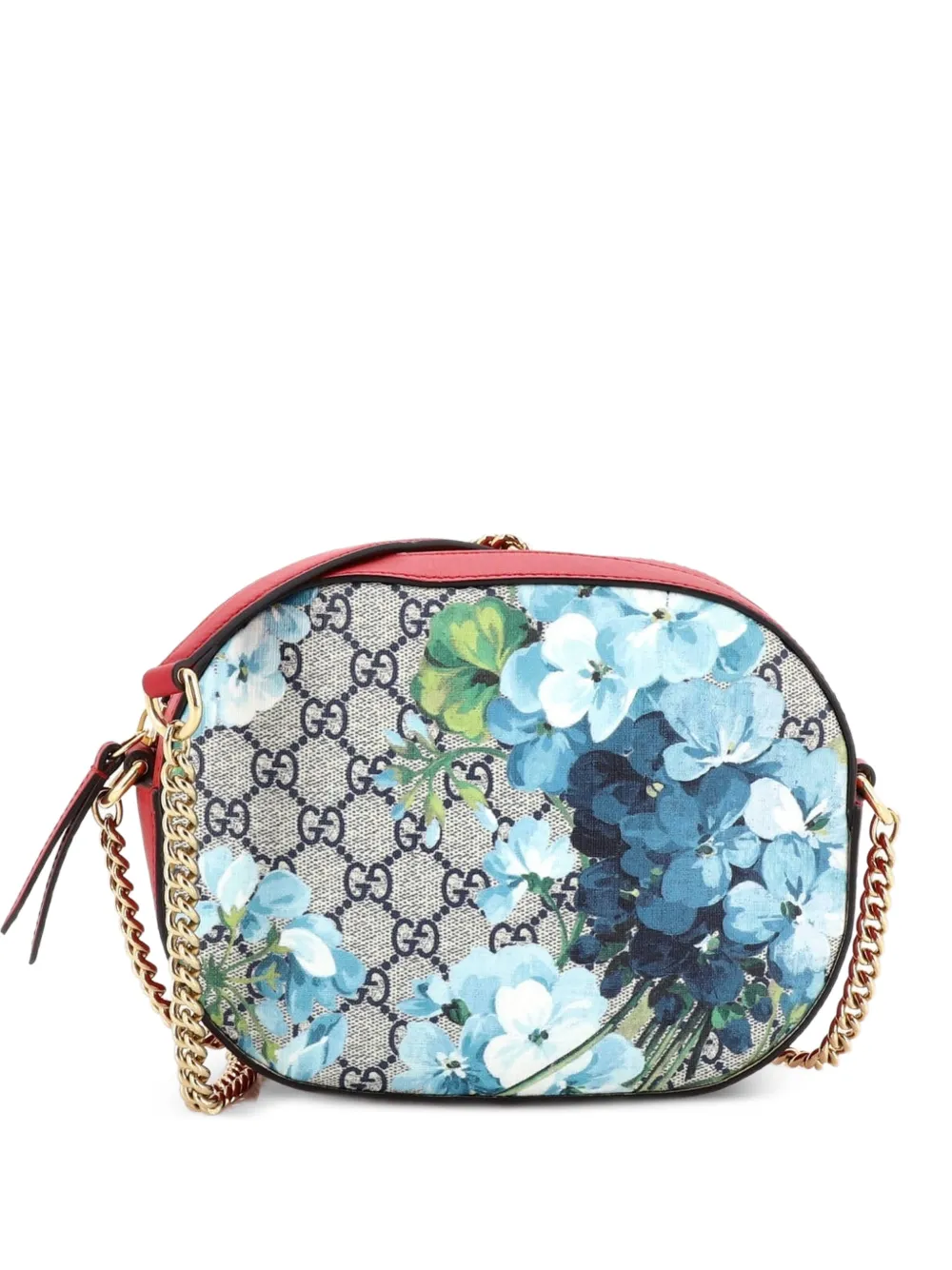 Gucci Pre-Owned Chain Blooms Print GG Coated Canvas Mini crossbody bag - Marrone