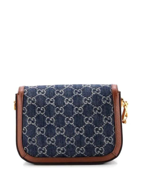 Gucci Pre-Owned ホースビット 1955 GG デニム ミニ ショルダーバッグ