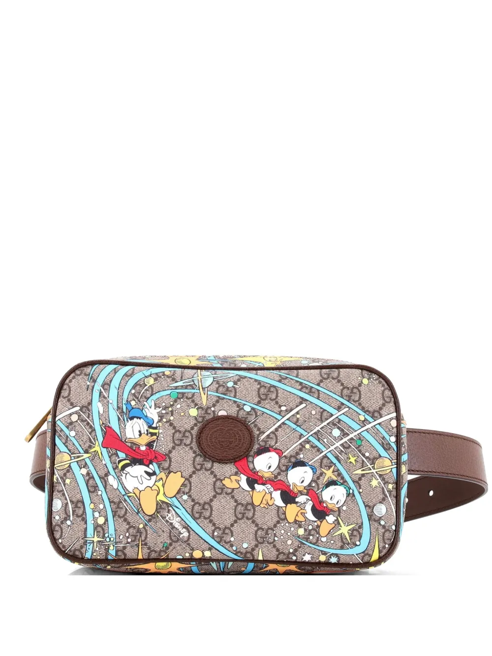 Gucci Pre-Owned GG Gürteltasche aus beschichtetem Canvas mit Disney Donald Duck-Print - Braun