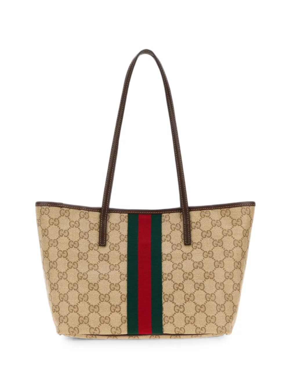 Gucci small Tribeca Web-stripe tote bag - Neutrals