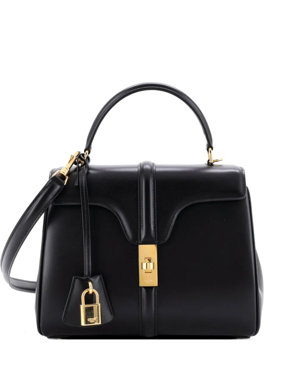 Celine Pre-Owned 16 Top Handle Bag Smooth Calfskin Small satchel - Nero